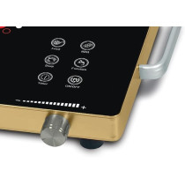 Impex Infrared Cooktop-Touch And Knob Control, Micro Crystal Plate, 4-Digit Led Display, 4-Hour Timer, 8 Power Levels, Various Temperature Levels, Compatible With All Cookware 2000.0 W Ir 2703, Black