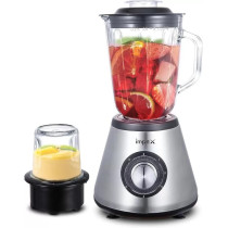 Impex Blender Mixer Grinder 2 In 1 And Ice Crusher With 600W Copper Motor, 1.5L Glass Jar, Stainless Steel 6Blade Ice Crusher, 150G Grinder Jar, 5 Speed & Pulse Control, Safety Switch, Bl 3507