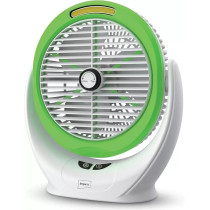 Impex 6 Inch Rechargeable Table Fan, Travel-Friendly Portable Desk Fan,2400Mah Battery,5W Cob Night Lamp, Strong Wind Force And Manual Rotary Function, Type-C Charging Port, Green