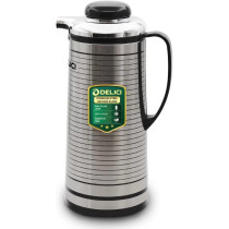 Delici Glass Liner Vacuum Flask Dgfk 1600, 1.3Liters Capacity, Vacuum Insulation Keep Hot Or Cold For Hours,Stainless Steel Body, Light And Unbreakable Body