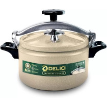 Delici Aluminium Pressure Cooker 9 Litre Dpc 9B Durable Body, Safety Lock, Efficient Cooking, Strong Base