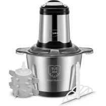 Impex Electric Food Chopper 3Ltr Food Processor Blender 400W, 3Speed Adjustable, Meat Grinder, Stainless Steel Body And 6Pcs Blade, Multi Food Chopper For Meat, Vegetables, Fruits, Nuts