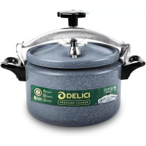 Delici Aluminium Pressure Cooker 9 Litre Dpc 9G Durable Body And Lid, Safety Lock, Strong Base For Even Heat