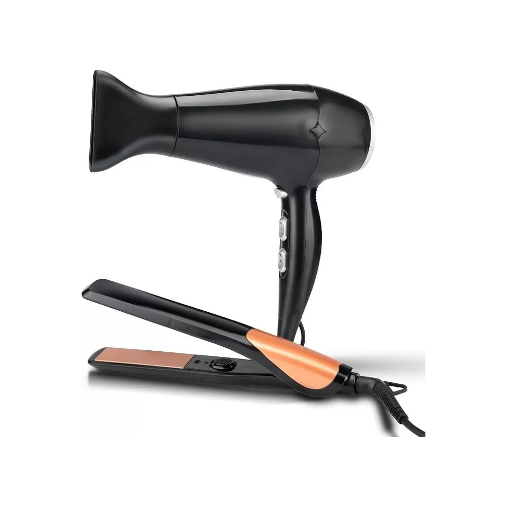 Impex Hair Dryer And Hair Straightener Combo Hair Styler, Hsk 101, 2 Heat Settings, Professional Styler, Swivel Cord And Auto Shutoff Function