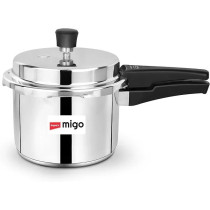 Impex Migo 3L Stainless Steel Pressure Cooker, Migo Ifc 3 Ss, Induction Base, Outer Lid Design, Compatible With Gas And Induction Cooktops, Ifc 3Ss