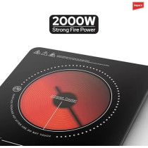 Impex Infrared Single Cooktop 1500 W 8 Digital Temp Control, Black Crystal Plate With 4 Digit Led Display, Ir 2701 A, Black