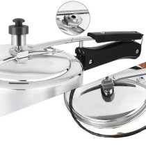 Impex Aluminium Pressure Cooker Combo With Inner Lid Gas Stove Compatible Pressure Cooker For Healthy Cooking, 2 Litres, 3 Litres And 5 Litres, Mil235