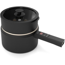 Impex 1.8L Electric Pan Multi-Functional Magic Pan 2 Year Warranty With Non-Stick Ceramic Coating, Smart Touch Control, Glass Lid, Steamer Bowl & 6 Pre-Set Cooking Modes, 600W, Ws18, Black