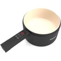 Impex 1.8L Electric Pan Multi-Functional Magic Pan 2 Year Warranty With Non-Stick Ceramic Coating, Smart Touch Control, Glass Lid, Steamer Bowl & 6 Pre-Set Cooking Modes, 600W, Ws18, Black