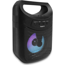 Impex Portable Bluetooth Speaker, 300W Pmpo, 4-Inch Speaker, 7 Colored Led Lights, 800Mah Battery, Bluetooth 5.1, Usb, Micro Sd, Aux, Fm, Mic, Tws Support, Type-C Charging, 10M Range - Molto, Black