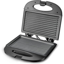 Impex Sandwich Maker 2 Slice, 750W Non Stick Coated Plates, Power And Ready Indicator Light, Cool Touch Handle, Skid Resistant Feet, Compact Design With 218X127Mm Plate Size, Sw 3601, Black