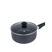 Delici 8Pcs Nonstick Cookware Set With10X Tougher Coating, Hot Plate, Halogen, Ceramic And Gas Compatible – Includes 24Cm Saucepan With Glass Lid, 24Cm Frypan, 26Cm Tawa Pan, 18Cm Milk Pan And 2 Nylon Turners