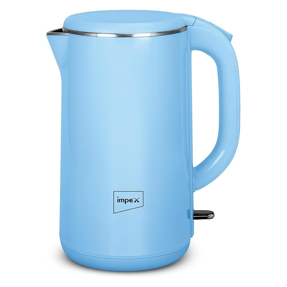 Impex Electric Kettle 2.0 Ltr Double Layer, 304 Stainless Steel, Seamless Inside Body, 360 Degree Cordless Base, 1500W, Boil-Dry Safety Cut-Off, Automatic Shut-Off, Fada Double Controller