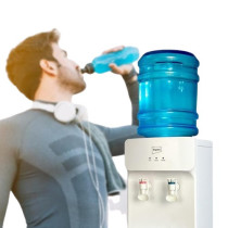 Impex Water Dispenser Hot And Cold, 2 Tap Water Dispenser, Stainless Steel Tanks Storage Cabinet, 2.1L Cooling Tank, 0.8L Boil Tank, 550W Heating Power, Compression Cooling, Indication Light