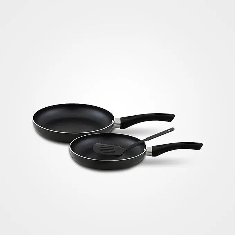 Delici Frying Pan 2 Pes Set Twin Combo 26Cm & 20Cm With Nylon Spatula, Nonstick Surface, Quick Heating, 10X Tougher Coating, Corrosion Resistant, Pfoa Free, Afp 2620