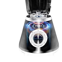 Impex Blender Mixer Grinder 2 In 1 And Ice Crusher With 600W Copper Motor, 1.5L Glass Jar, Stainless Steel 6Blade Ice Crusher, 150G Grinder Jar, 5 Speed & Pulse Control, Safety Switch, Bl 3507