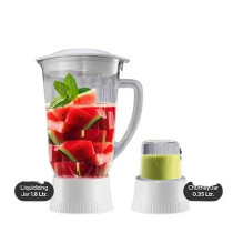 Impex 2-In-1 Blender And Grinder 650W Powerful Motor, 1.8L Blender Jar, 150 Gram Grinding Jar, 2 Speeds With Pulse Control And Motor Overheat Protector