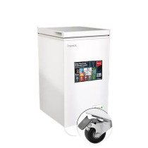 Impex 100L Chest Freezer With Fast Cooling, Inside Lamp, Handle & Lock, R600A, –18°C, Caster Wheels, White, Imcf100C