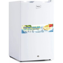 Impex 90 L Single Door Mini Refrigerator, 3 Cubic Feet Freezer Fridge, Glass Shelves, Safety Lock And Key, Low Noise, Energy Saving, Fast Cooling, White, Imrf 140