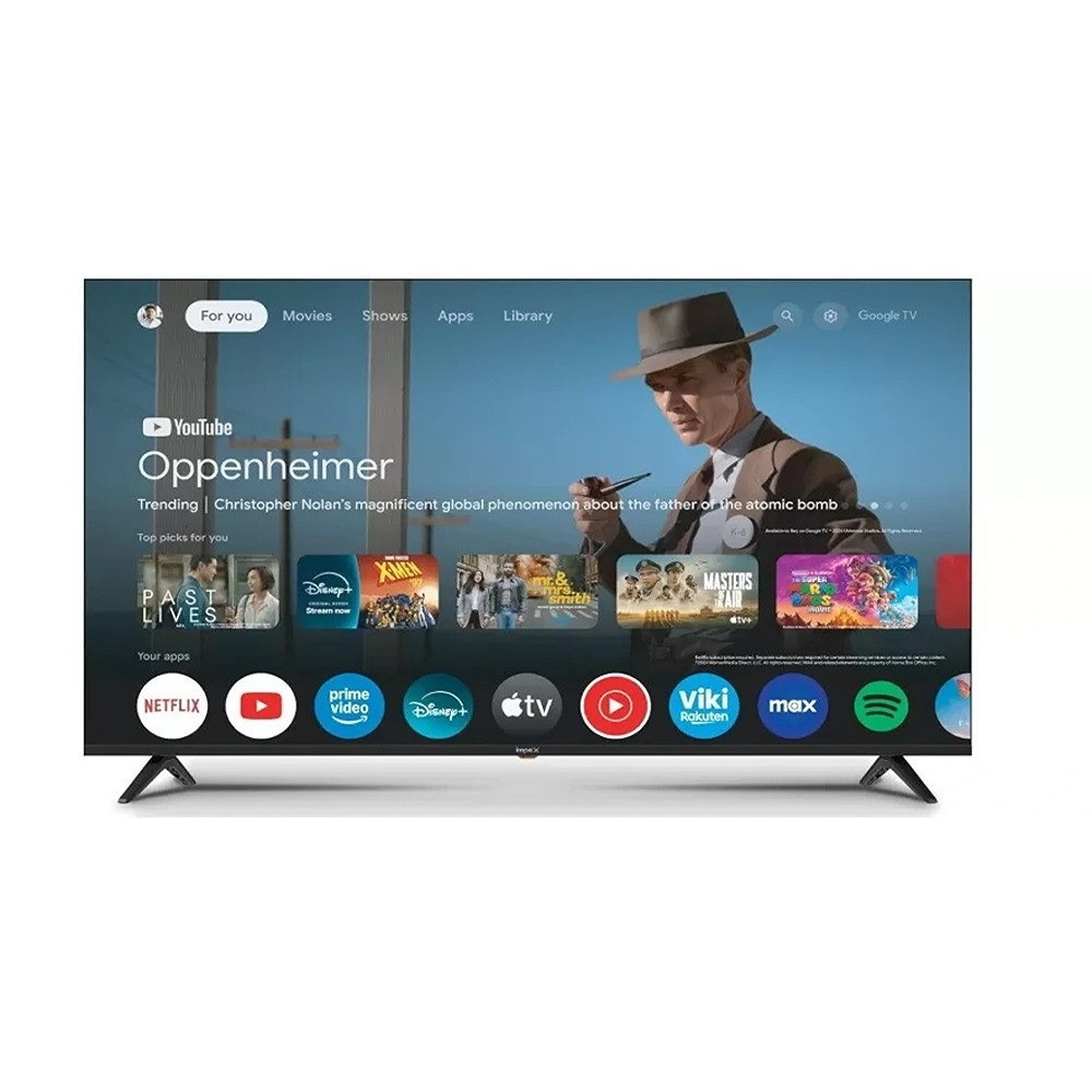 Impex 43 Inch Qled Fhd Smart Google TV, Evoq 43Qlc2, Built-In Google Assistant And Chromecast, Voice Remote, 1Gb Ram, 8Gb Rom, 4 Hdmi, 2 Usb, A+ Panel, 1920 X 1080, Slim Design
