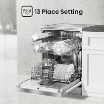 Hisense 13 Place Settings, 2 Baskets, 8 Programs, 3 In 1 With Self Clean And Dry, Cutlery Basket, Water Overflow Consumption, HS622E90X