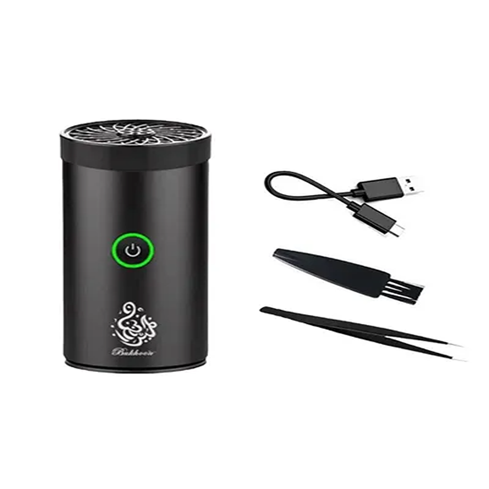 New Style USB TypeC Power Rechargeable Incense Burner Black 14 x 6 x 6cm