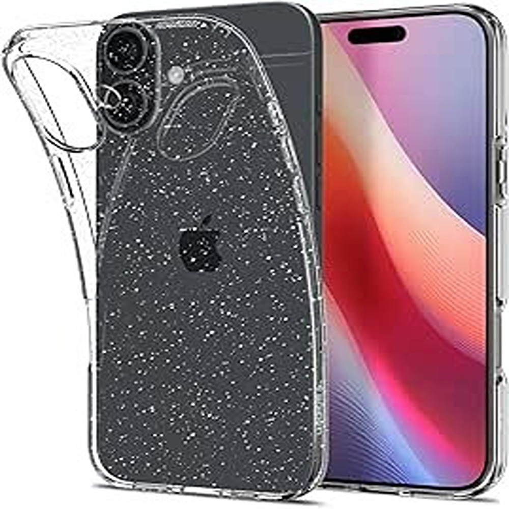Spigen Liquid Crystal Glitter Designed For Iphone 16 Case Cover, Crystal Quartz