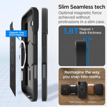 Spigen Core Armor MagFit For iPhone 16 Plus Case Cover MagSafe Compatible, Matte Black