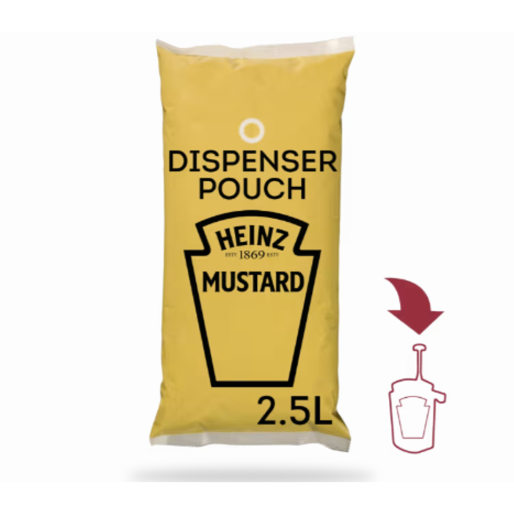 Heinz Mustard Pouches Som, 3 X 2.5 Liters