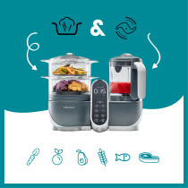 Babymoov Nutribaby Food Processor & Blender Mixer Industrial Grey