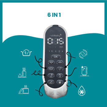 Babymoov Nutribaby Food Processor & Blender Mixer Industrial Grey