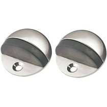 ABBASALI Stainless Stee Half Round Door Stopper with Rubber Bumper Door Retainer Pack of 2