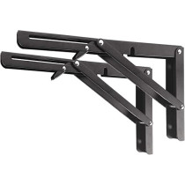 ABBASALI Folding Shelf Brackets Metal Collapsible Shelf Bracket for Bench Table Space Saving Max Load 198 lbs 2pc 16 Inch