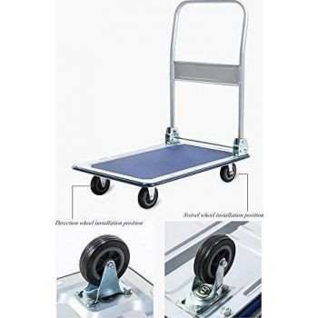 Abbasali Platform Foldable Trolley 150Kg With Bungee Cord For Carring Product Safely One Place To Another