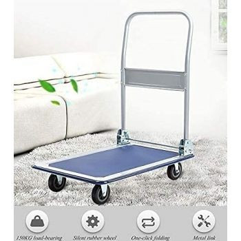 Abbasali Platform Foldable Trolley 150Kg With Bungee Cord For Carring Product Safely One Place To Another