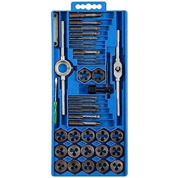 ABBASALI 40PC Professional Metric tap Wrench and die Set cuts M3M12 Bolts Storage case Wrench