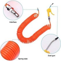ABBASALI Adjustable Air Compressor Accessory Kit with Extended Nozzle 8x5mm15m Orange