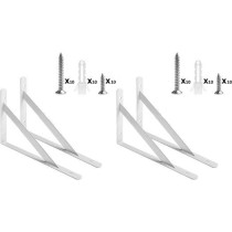 ABBASALI 2 Pair Shelf Brackets 9 x 12 Floating Triangle Shelf L Brackets 90 Degree Wall Mounted Shelf Supporter Frame 4Pcs Set