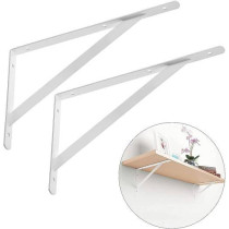 ABBASALI 2 Pair Shelf Brackets 9 x 12 Floating Triangle Shelf L Brackets 90 Degree Wall Mounted Shelf Supporter Frame 4Pcs Set