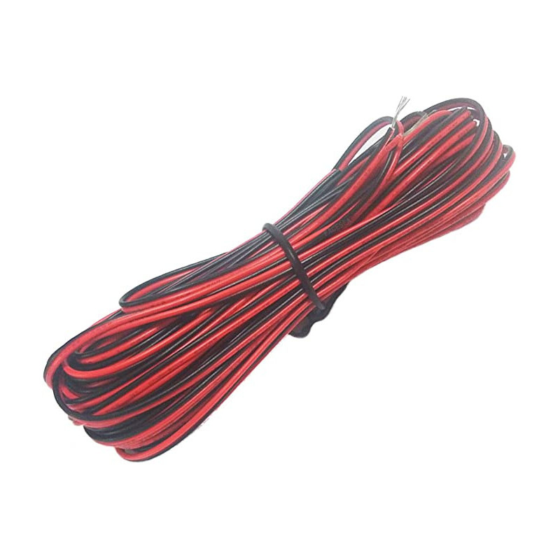 ABBASALI 2PIN Electrical Extension Wire Cord for Led Strips With Electric Tester Tape & Cutter 6in Red Black 20M