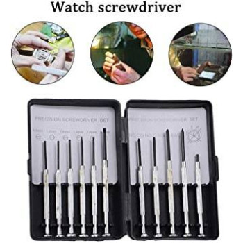 ABBASALI 11Pcs Micro Screwdriver Set Watch Jewelry Glasses Repairs Kit Small Screwdriver for Electronics Toys Computer Watch
