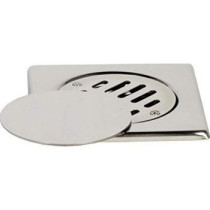 ABBASALI PVC White Bathroom Shower Floor Drain Trap Strainer 15x15cm