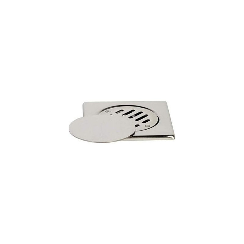 ABBASALI PVC White Bathroom Shower Floor Drain Trap Strainer 15x15cm
