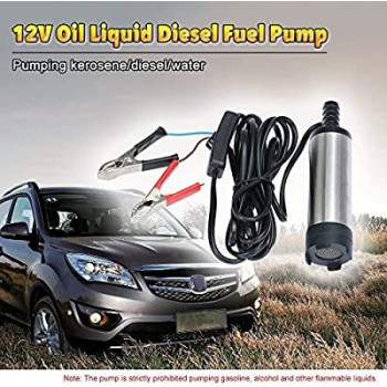 ABBASALI 12V Fuel Transfer Pump Water Pump Mini Electric Oil Pump with Filter for Automotive Farm & Marina UseSize12V