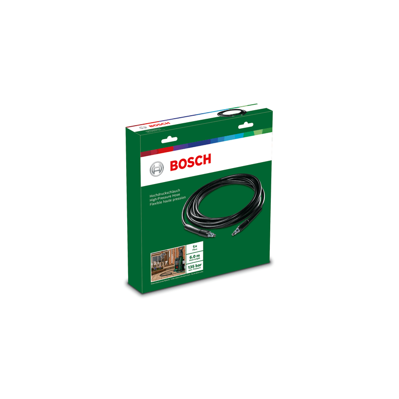 Bosch Home And Garden High Pressure Hose 6M Aquatak High Pressure Washer Accessory F016800360 Black