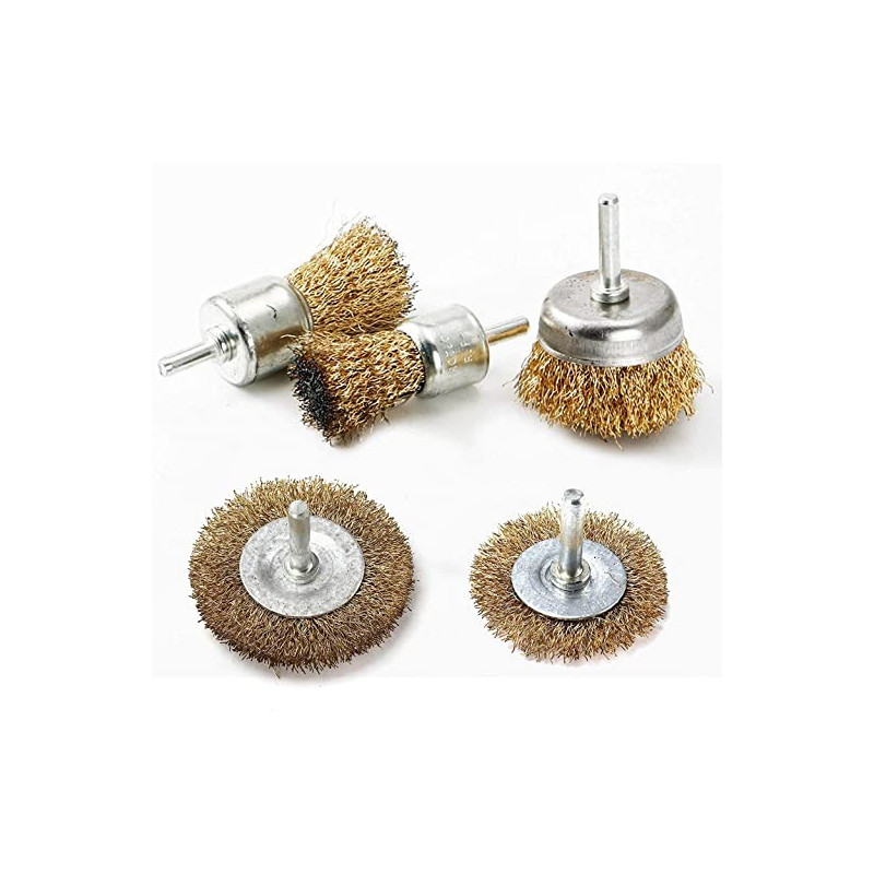 VWMA Wire Wheel and Cup Brush Set Set of 5