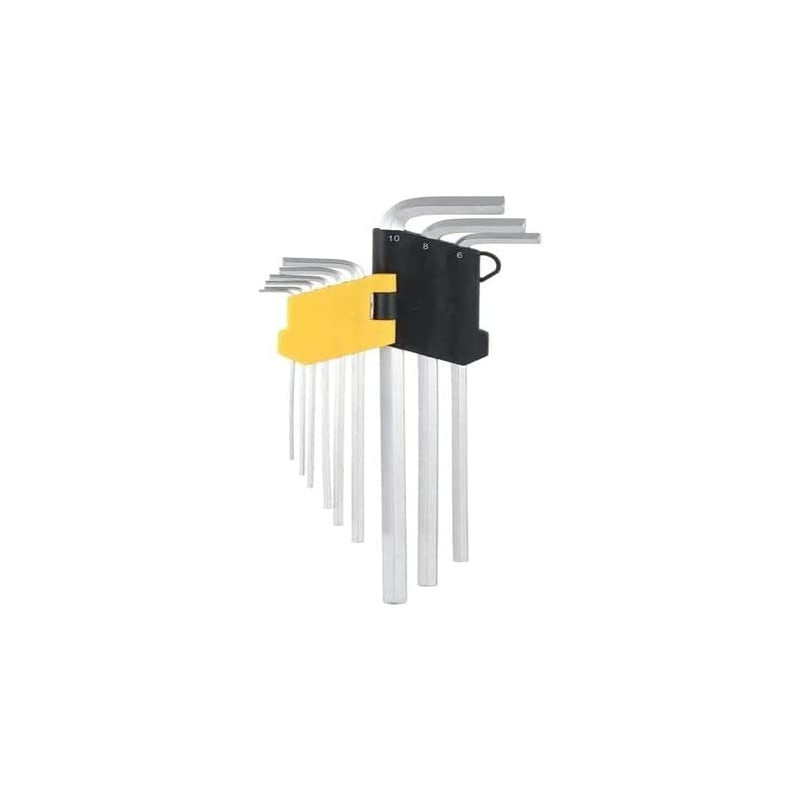 ABBASALI Hex Key Set 9 Piece Long Arm Ball Point Allen Hex Key Wrench Hex Key Set Metric Long 1.5 mm10 mm