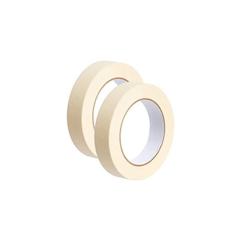 ABBASALI Automotive Self Adhesive Masking Tape for Painting Labelling Packing Craft Art Home Office School 1 inch pack 2