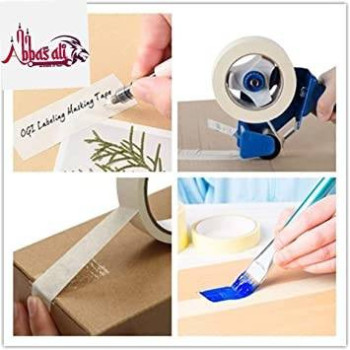 ABBASALI Automotive Self Adhesive Masking Tape for Painting Labelling Packing Craft Art Home Office School1 inch pack 6