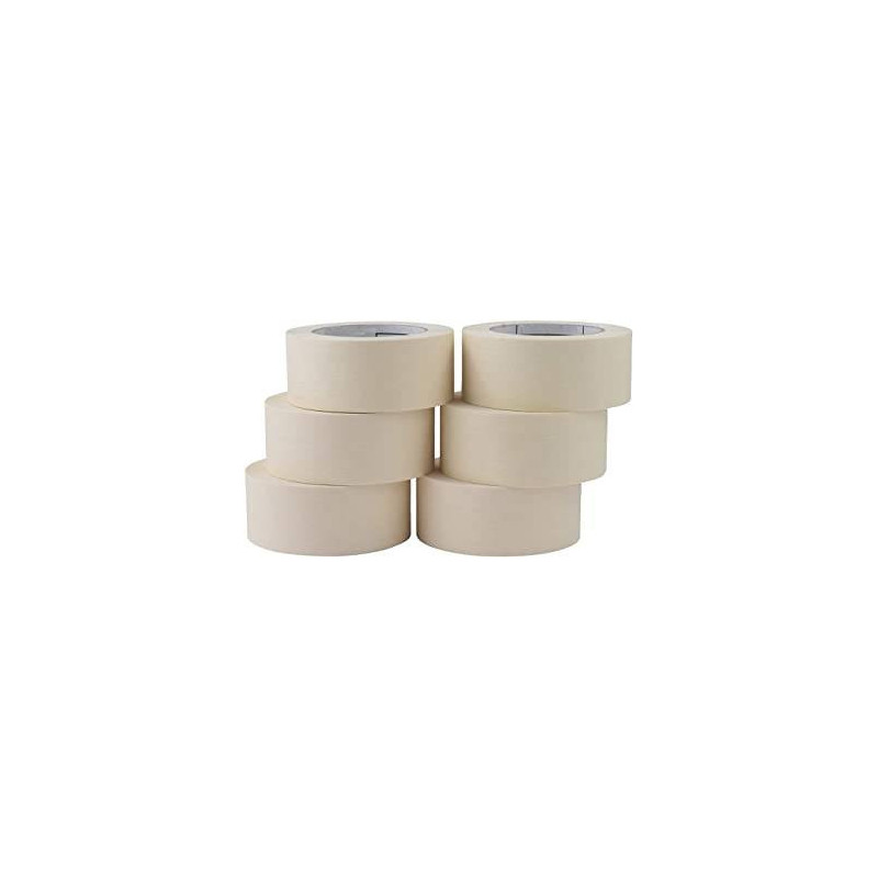 ABBASALI Automotive Self Adhesive Masking Tape for Painting Labelling Packing Craft Art Home Office School 1.5 inch pack 6